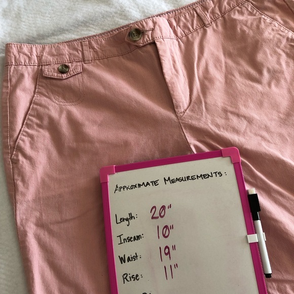 Dockers Bermuda Shorts Women’s 16 Golf Orange Seersucker Stripes Classic Modest - Picture 5 of 8